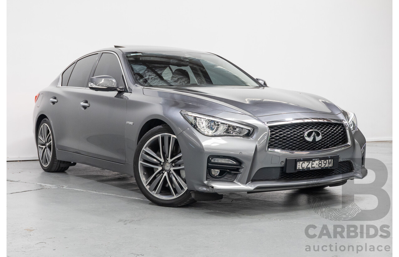 4/2015 Infiniti Q50 Hybrid S Premium (AWD) V37 4d Sedan Shadow Grey Metallic V6 3.5L