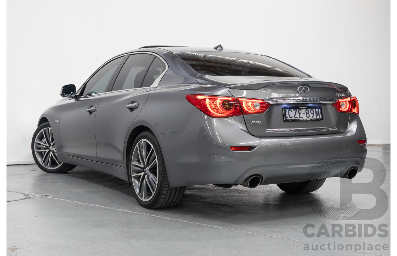 4/2015 Infiniti Q50 Hybrid S Premium (AWD) V37 4d Sedan Shadow Grey Metallic V6 3.5L