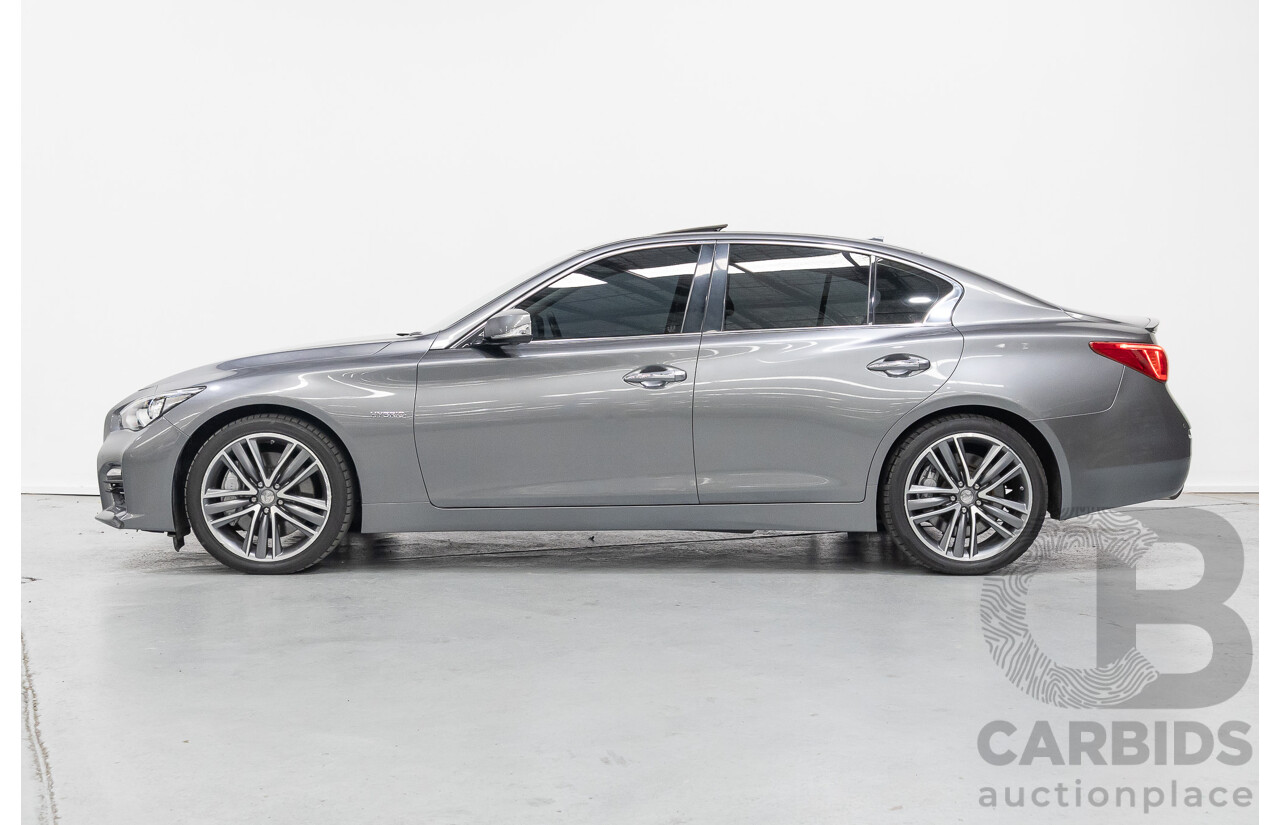 4/2015 Infiniti Q50 Hybrid S Premium (AWD) V37 4d Sedan Shadow Grey Metallic V6 3.5L