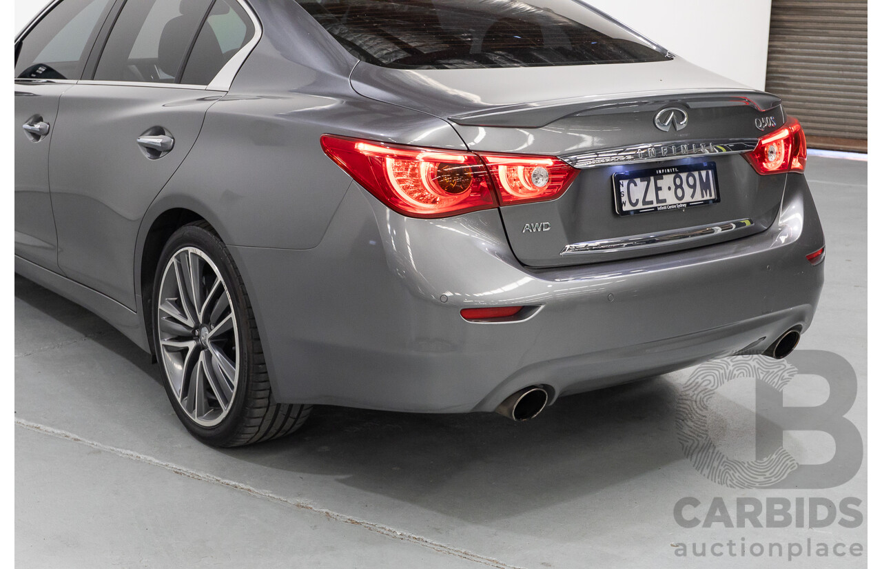 4/2015 Infiniti Q50 Hybrid S Premium (AWD) V37 4d Sedan Shadow Grey Metallic V6 3.5L