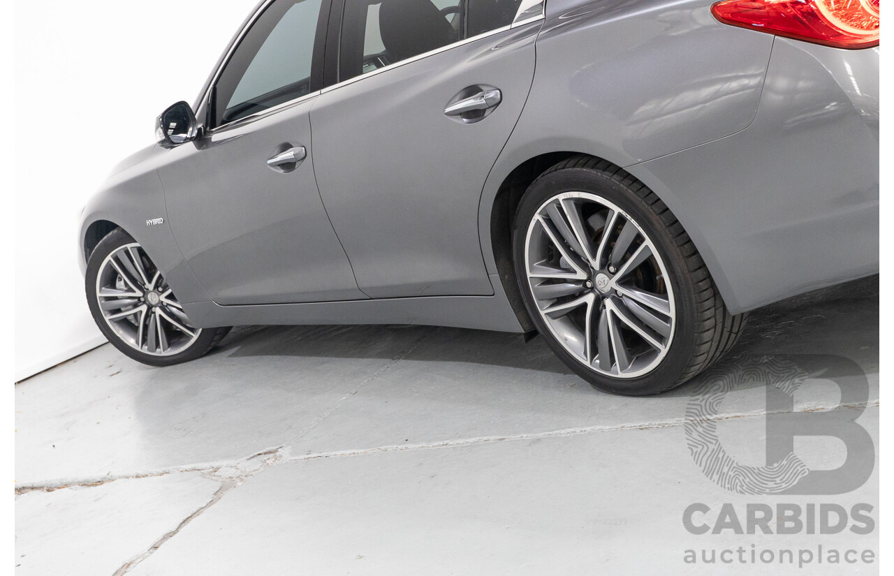 4/2015 Infiniti Q50 Hybrid S Premium (AWD) V37 4d Sedan Shadow Grey Metallic V6 3.5L