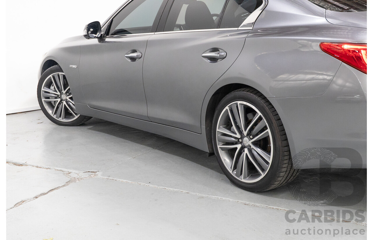 4/2015 Infiniti Q50 Hybrid S Premium (AWD) V37 4d Sedan Shadow Grey Metallic V6 3.5L
