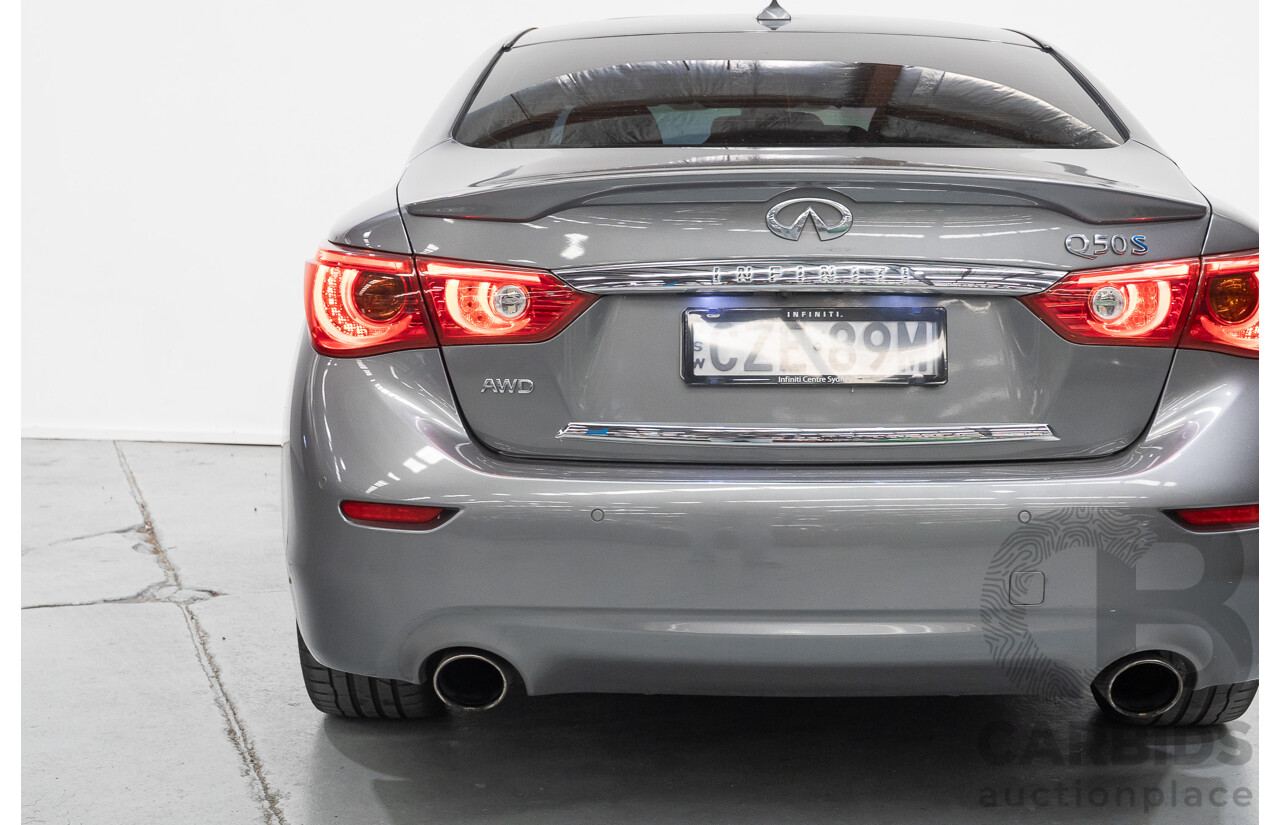 4/2015 Infiniti Q50 Hybrid S Premium (AWD) V37 4d Sedan Shadow Grey Metallic V6 3.5L