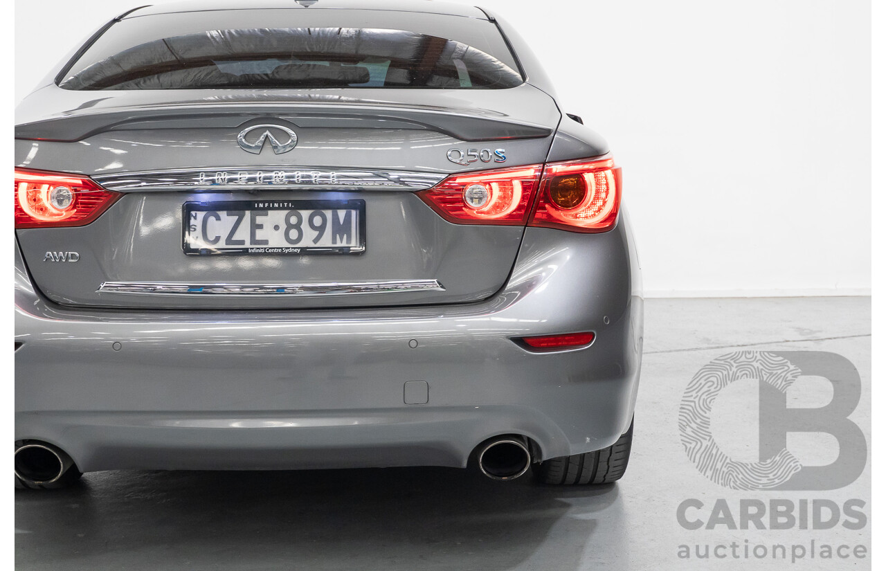 4/2015 Infiniti Q50 Hybrid S Premium (AWD) V37 4d Sedan Shadow Grey Metallic V6 3.5L