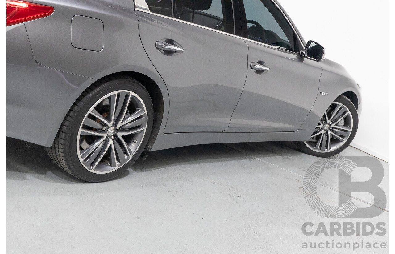 4/2015 Infiniti Q50 Hybrid S Premium (AWD) V37 4d Sedan Shadow Grey Metallic V6 3.5L