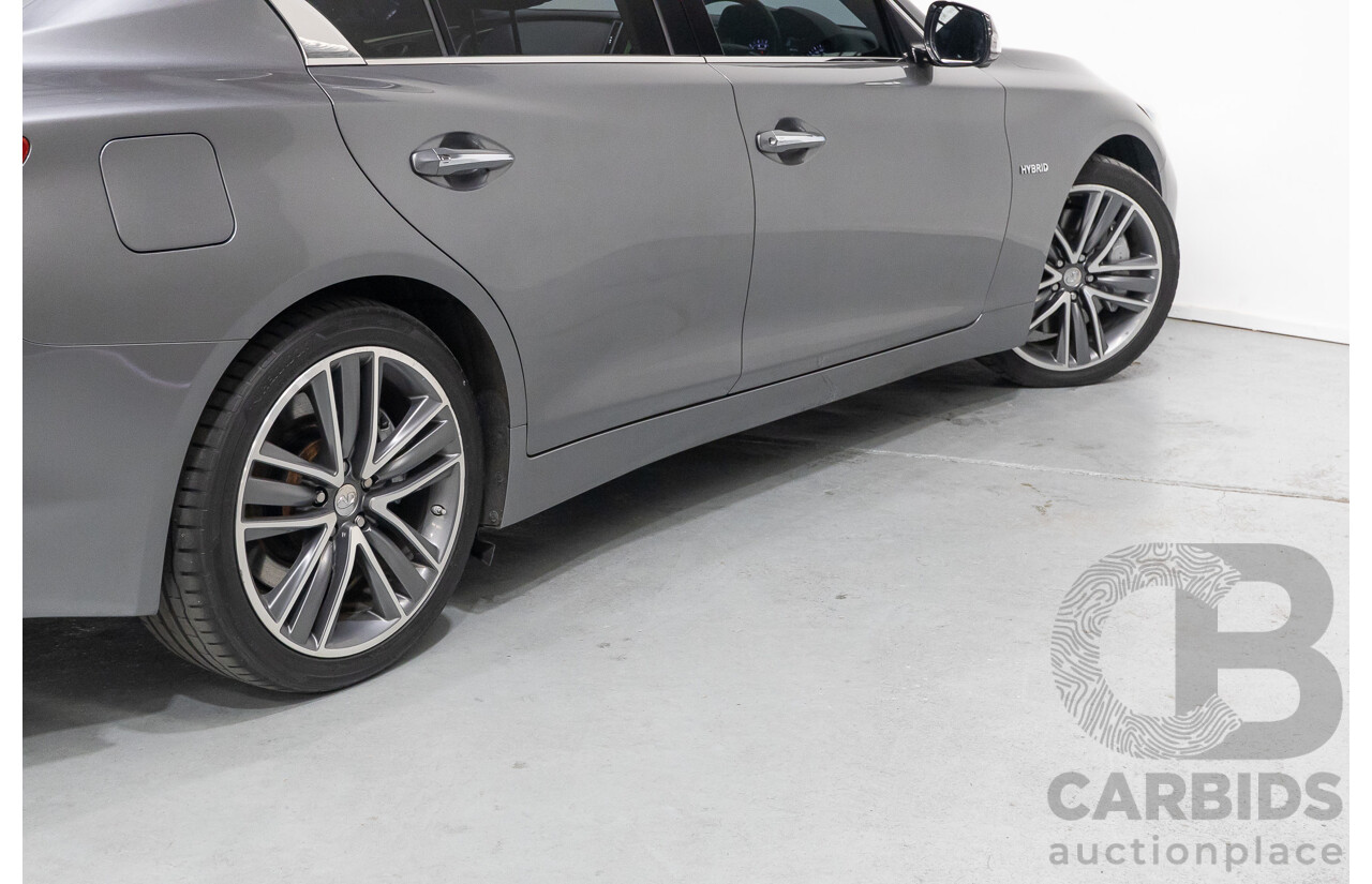 4/2015 Infiniti Q50 Hybrid S Premium (AWD) V37 4d Sedan Shadow Grey Metallic V6 3.5L