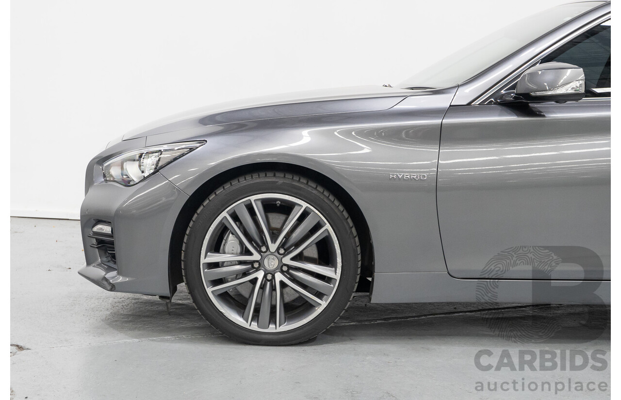 4/2015 Infiniti Q50 Hybrid S Premium (AWD) V37 4d Sedan Shadow Grey Metallic V6 3.5L