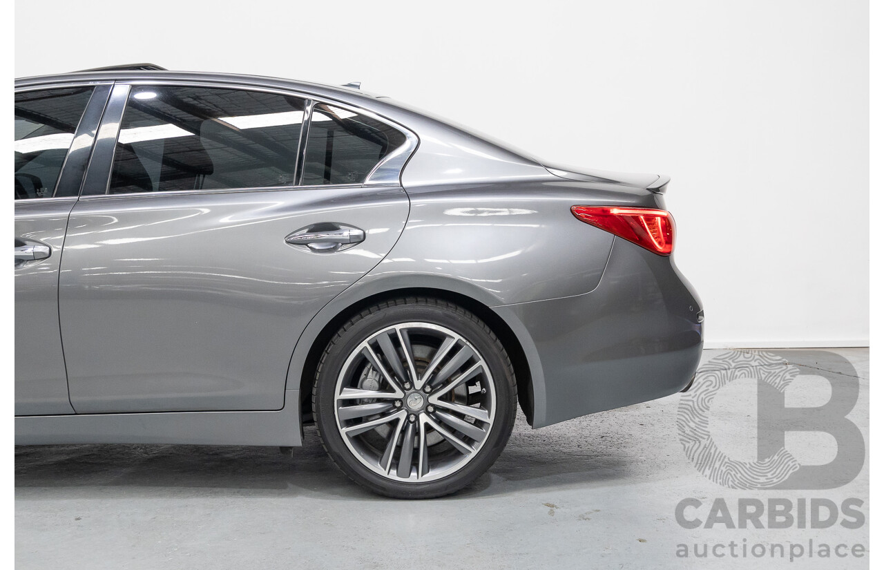 4/2015 Infiniti Q50 Hybrid S Premium (AWD) V37 4d Sedan Shadow Grey Metallic V6 3.5L