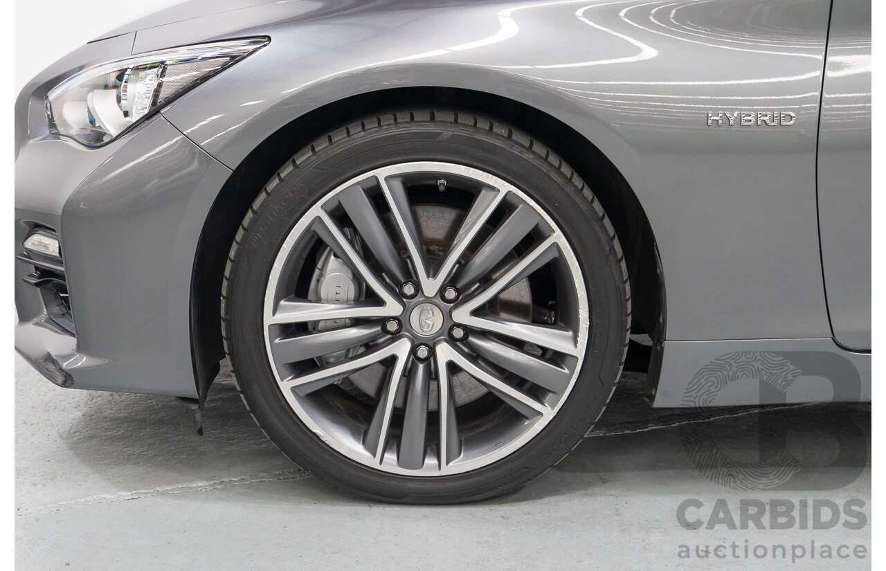 4/2015 Infiniti Q50 Hybrid S Premium (AWD) V37 4d Sedan Shadow Grey Metallic V6 3.5L