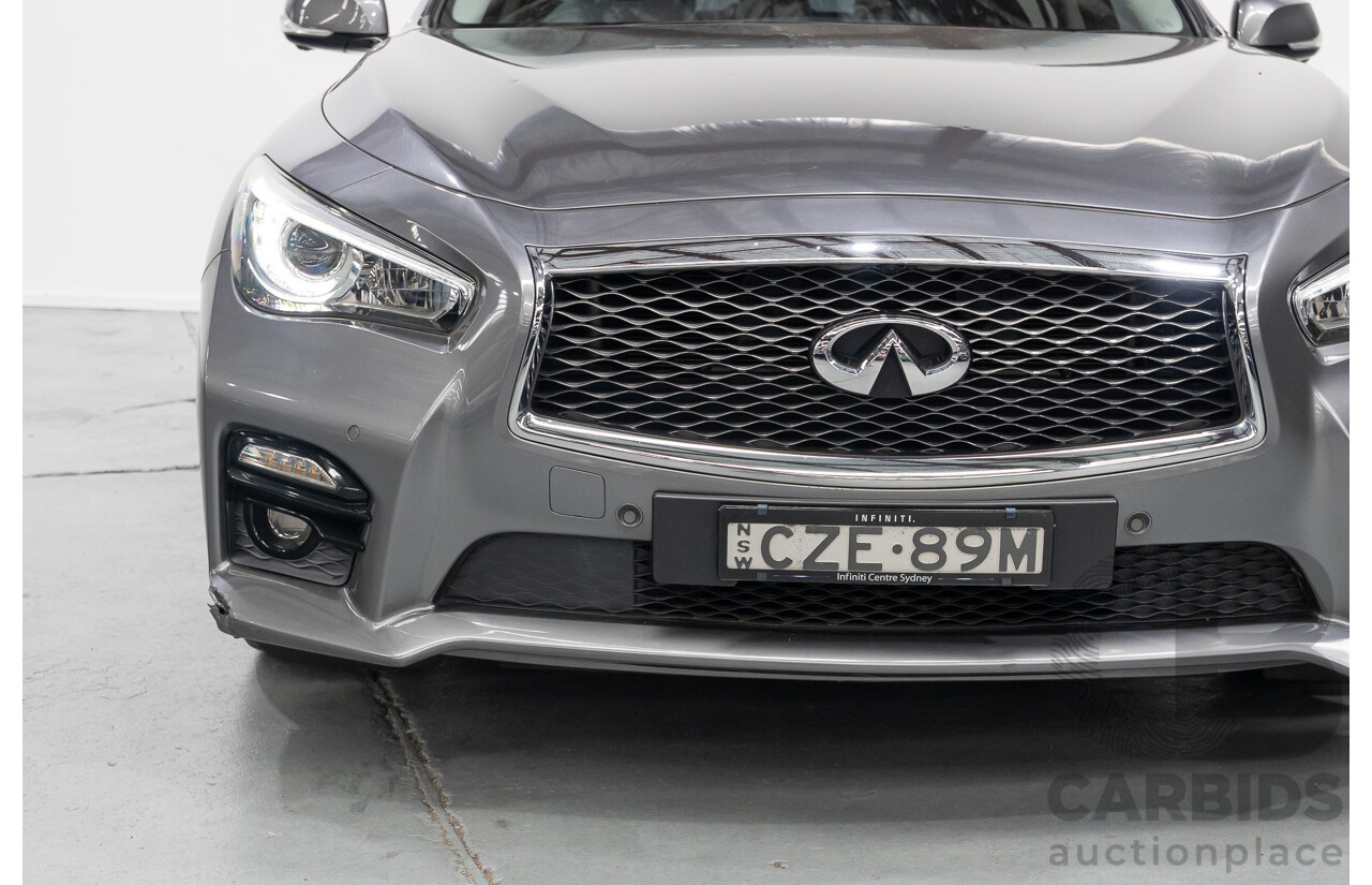 4/2015 Infiniti Q50 Hybrid S Premium (AWD) V37 4d Sedan Shadow Grey Metallic V6 3.5L