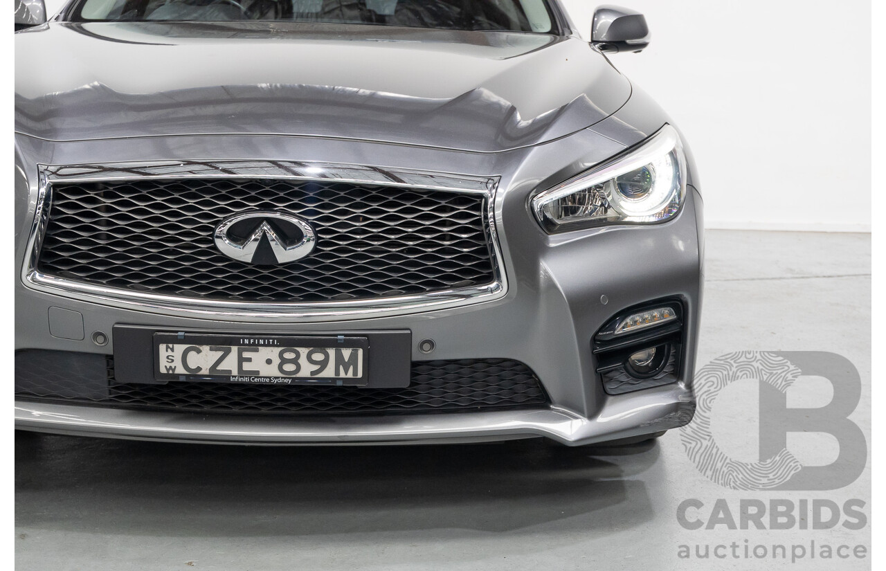 4/2015 Infiniti Q50 Hybrid S Premium (AWD) V37 4d Sedan Shadow Grey Metallic V6 3.5L