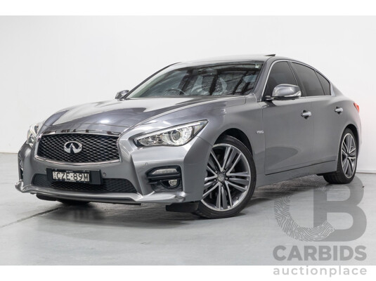 4/2015 Infiniti Q50 Hybrid S Premium (AWD) V37 4d Sedan Shadow Grey Metallic V6 3.5L