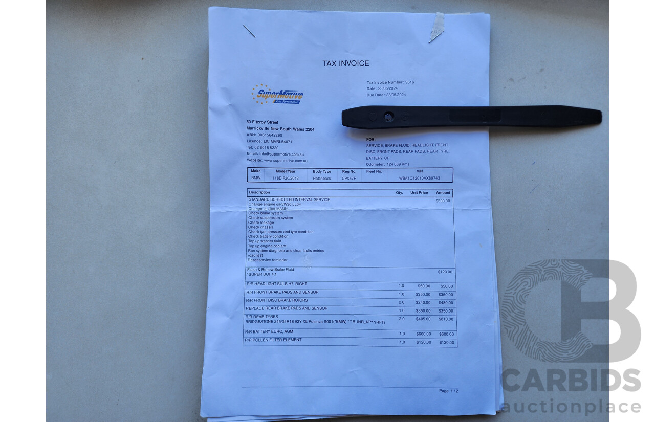 10/2013 Bmw 1 18d F20 MSport MY13 5d Hatchback Black 2.0L