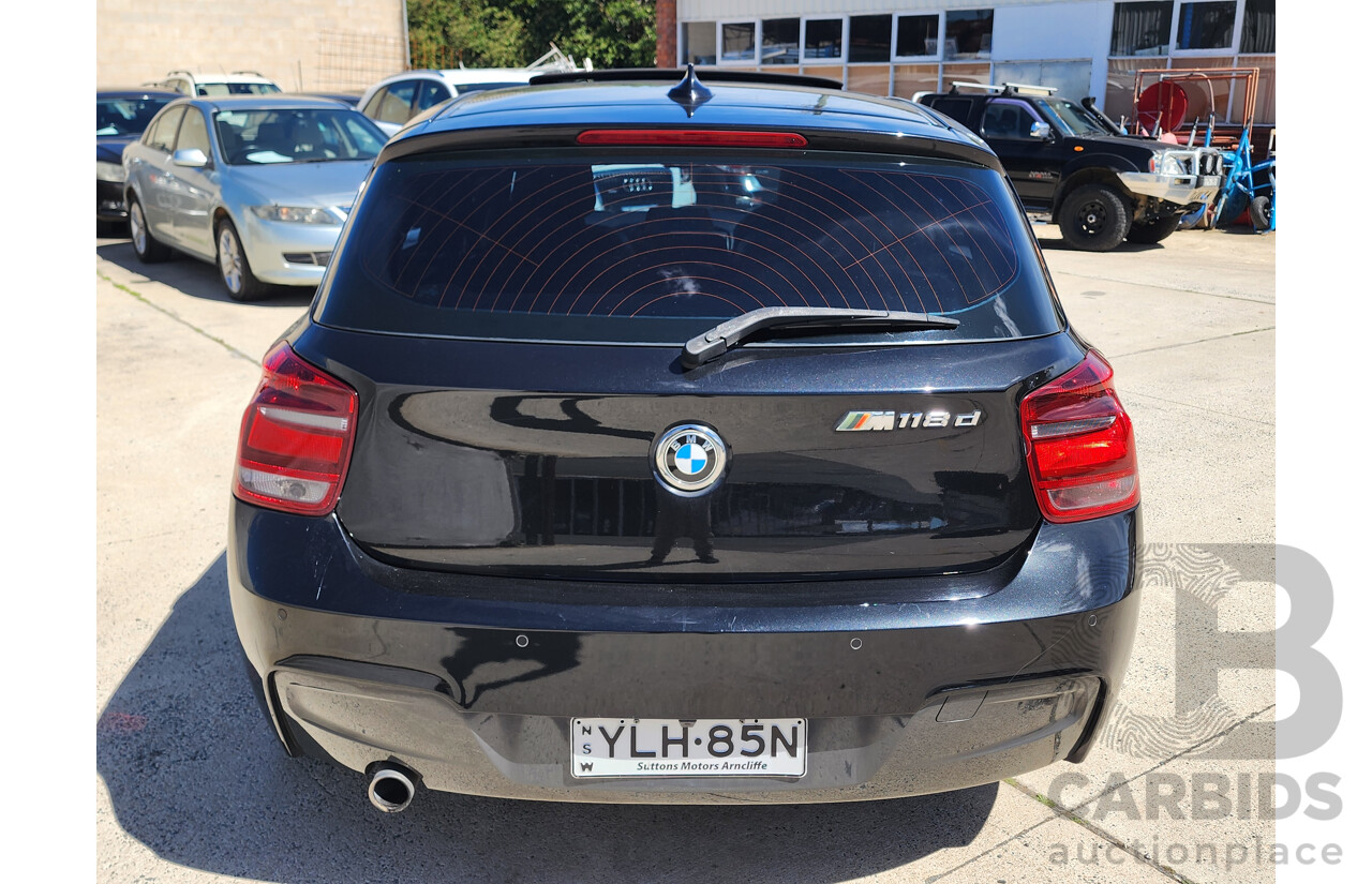 10/2013 Bmw 1 18d F20 MSport MY13 5d Hatchback Black 2.0L