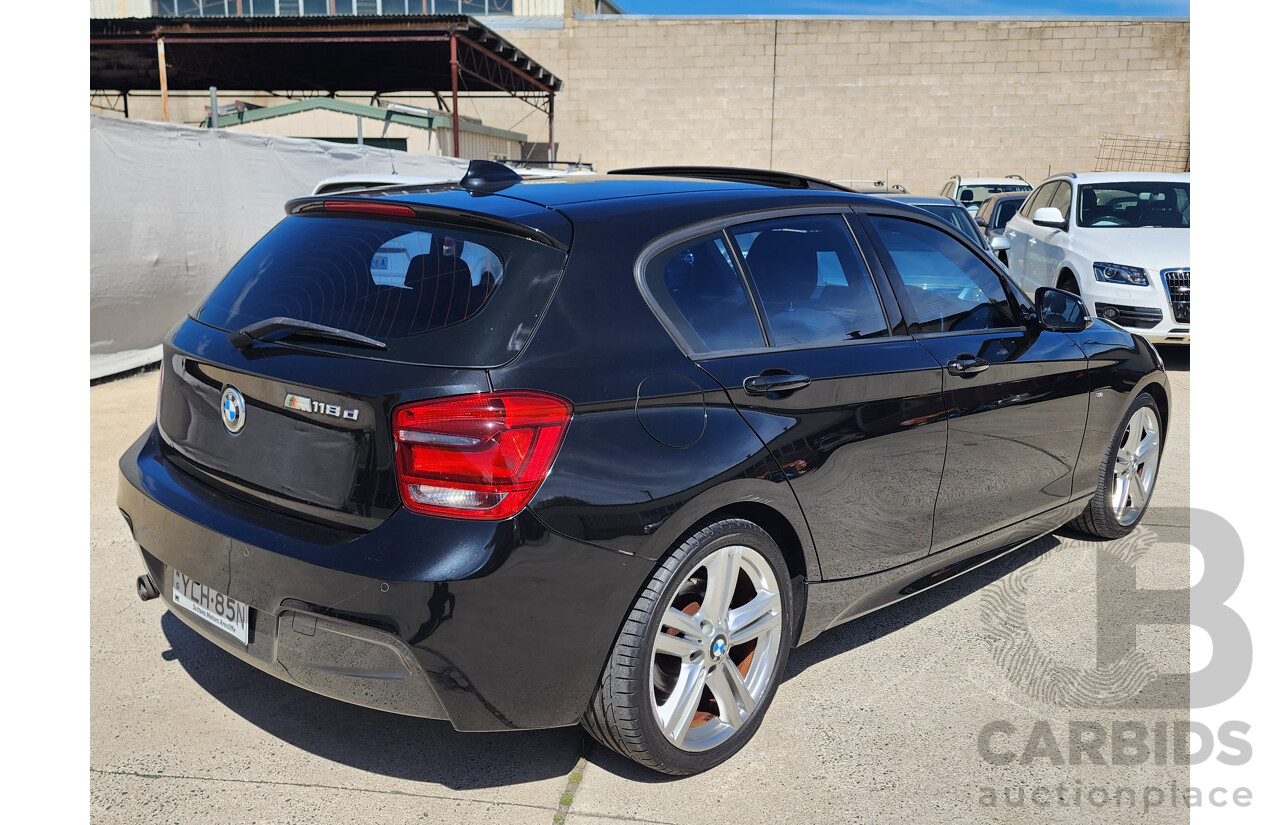 10/2013 Bmw 1 18d F20 MSport MY13 5d Hatchback Black 2.0L