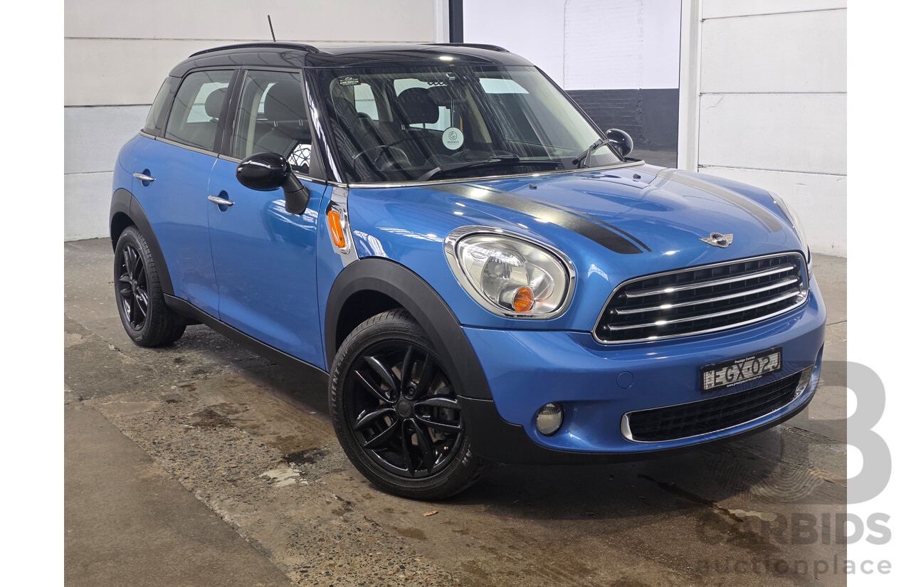 2/2012 Mini Cooper Countryman R60 MY12 4d Wagon True Blue Metallic 1.6L