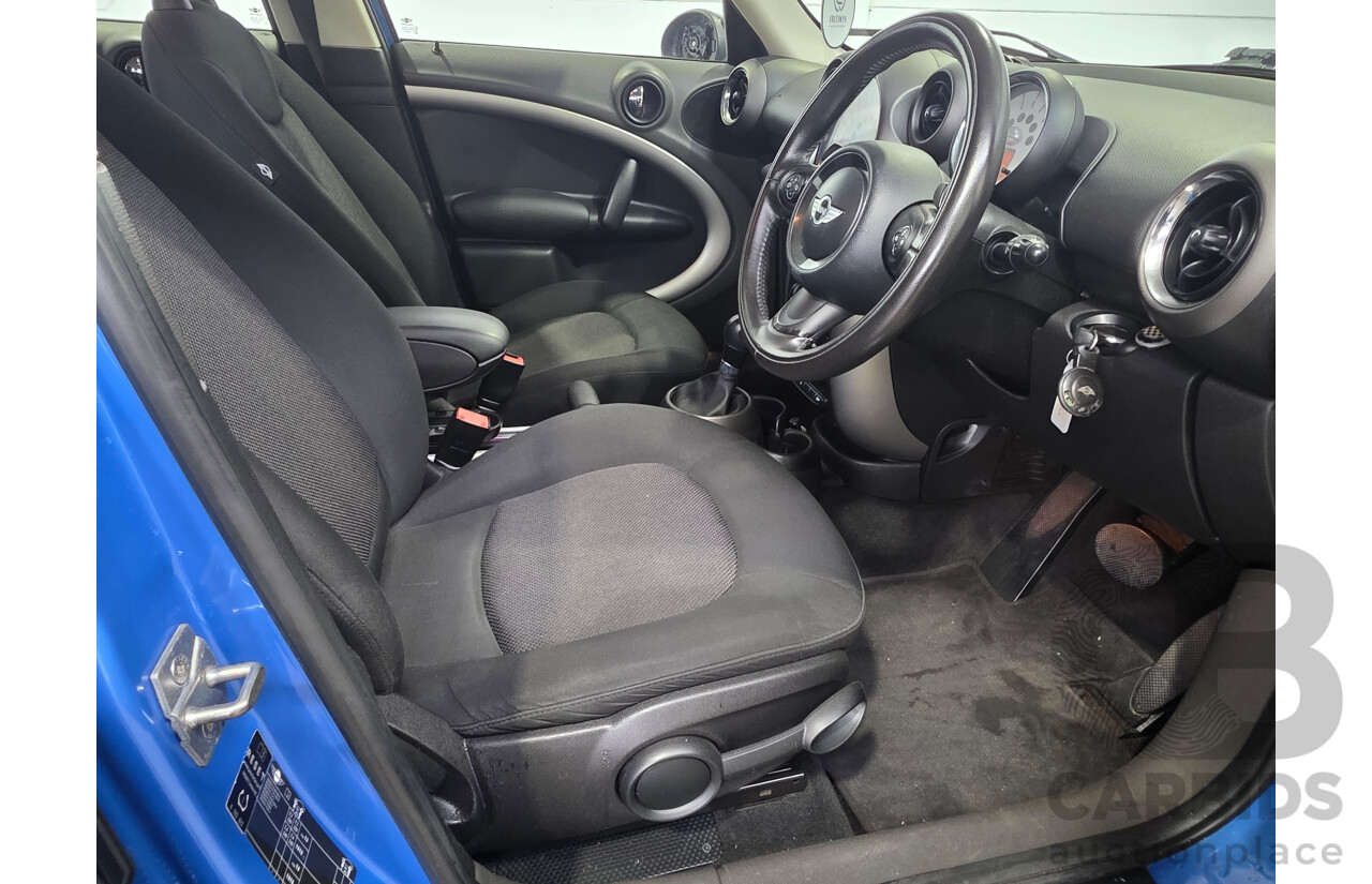 2/2012 Mini Cooper Countryman R60 MY12 4d Wagon True Blue Metallic 1.6L