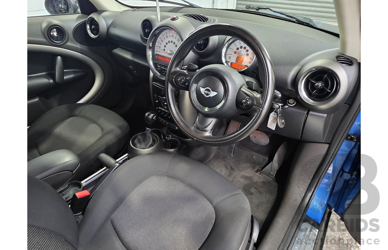 2/2012 Mini Cooper Countryman R60 MY12 4d Wagon True Blue Metallic 1.6L