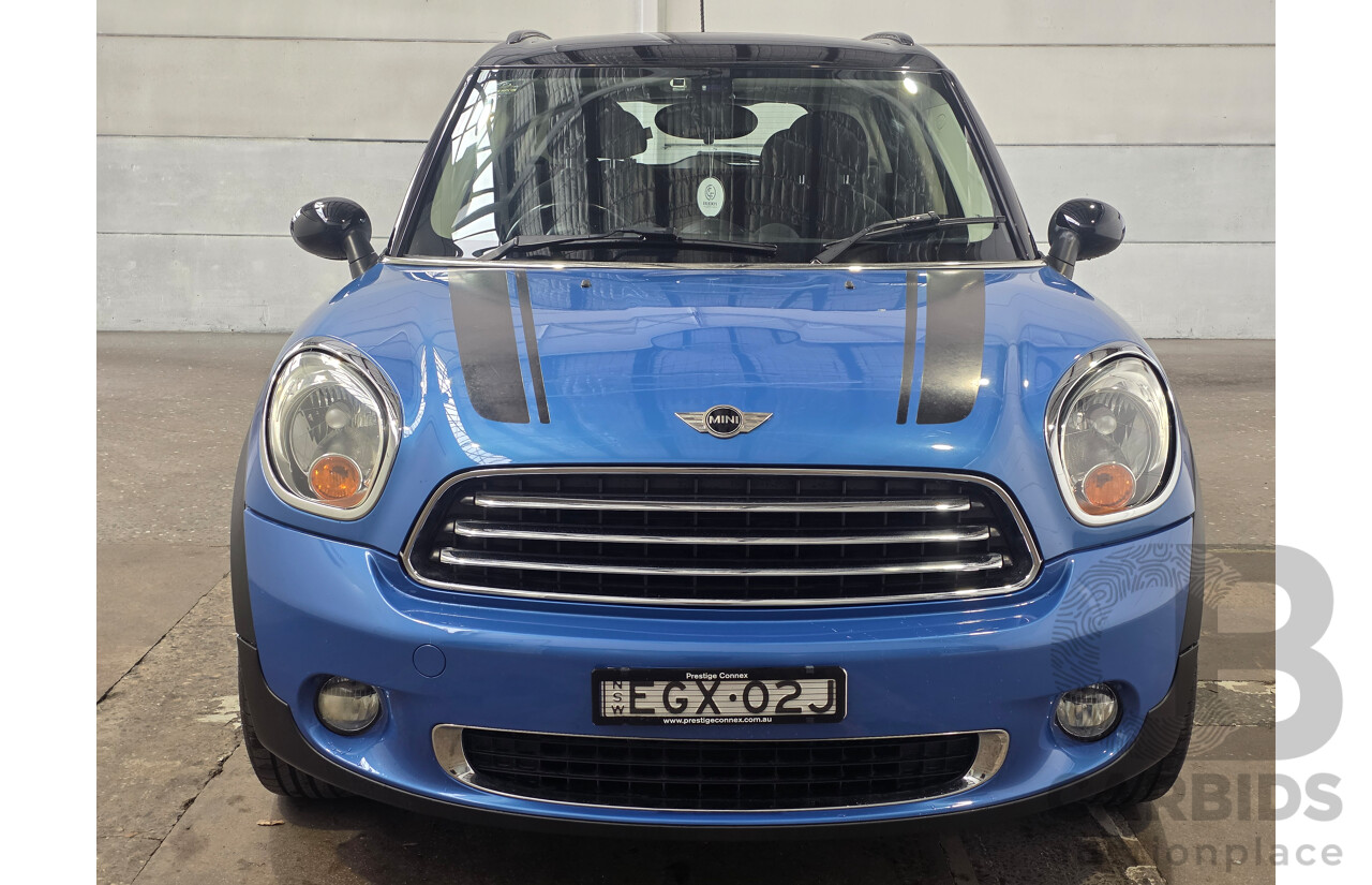 2/2012 Mini Cooper Countryman R60 MY12 4d Wagon True Blue Metallic 1.6L