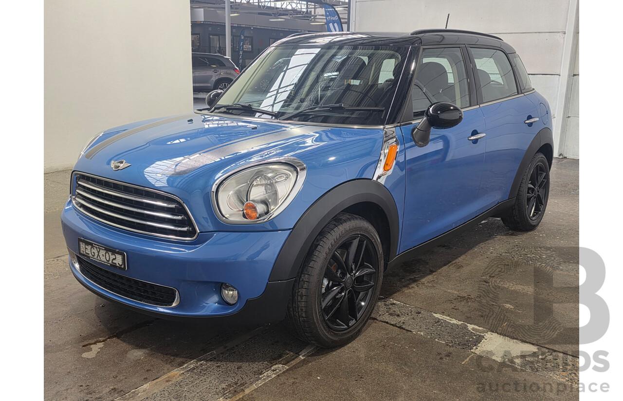 2/2012 Mini Cooper Countryman R60 MY12 4d Wagon True Blue Metallic 1.6L