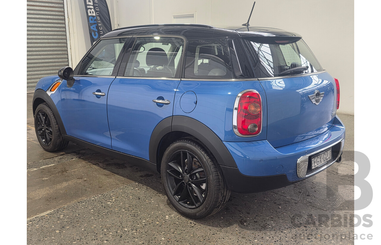2/2012 Mini Cooper Countryman R60 MY12 4d Wagon True Blue Metallic 1.6L