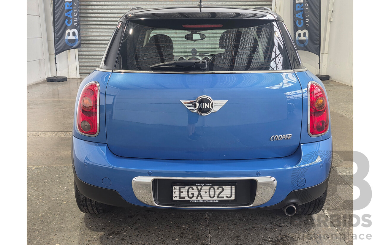 2/2012 Mini Cooper Countryman R60 MY12 4d Wagon True Blue Metallic 1.6L