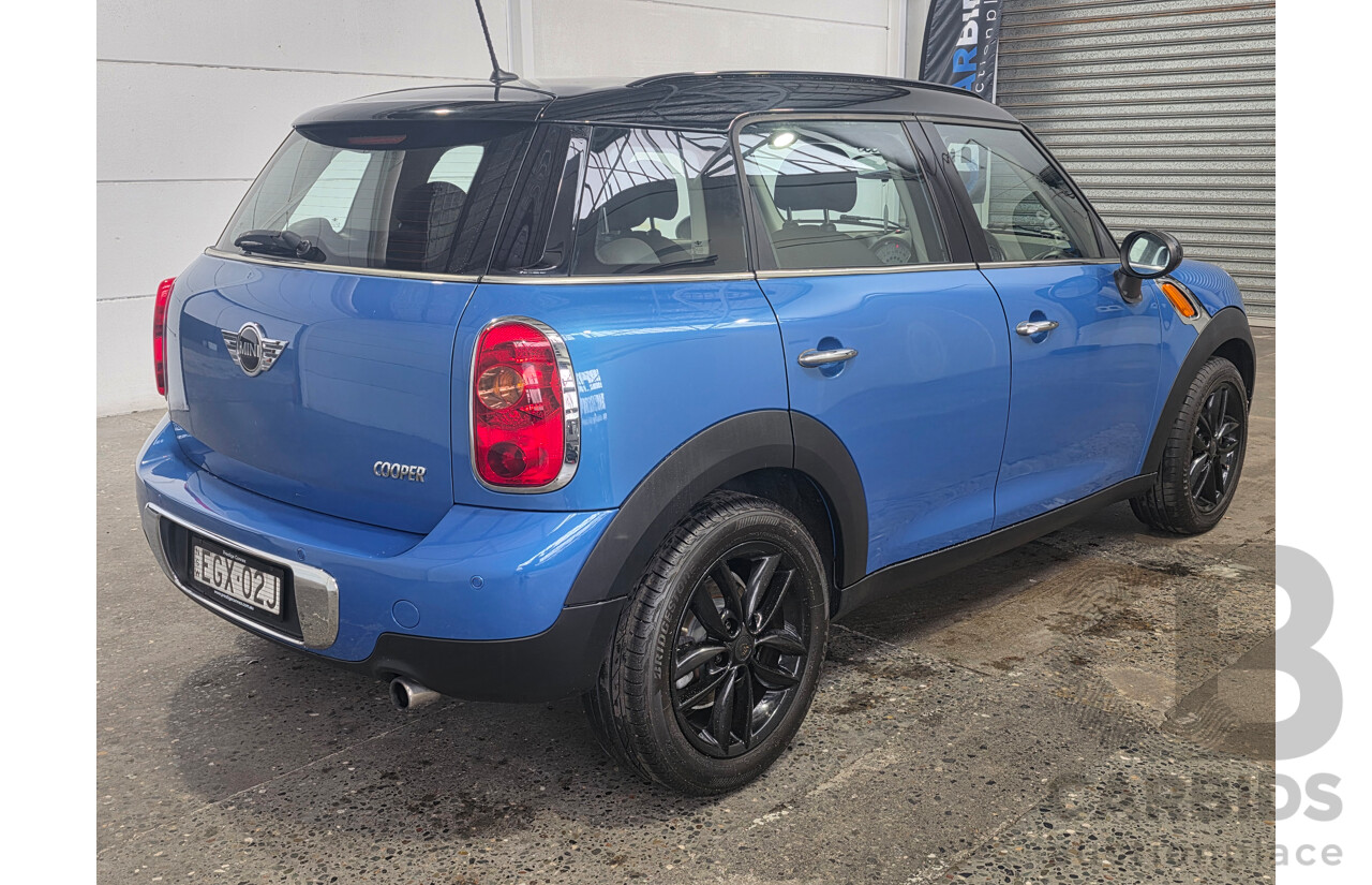 2/2012 Mini Cooper Countryman R60 MY12 4d Wagon True Blue Metallic 1.6L