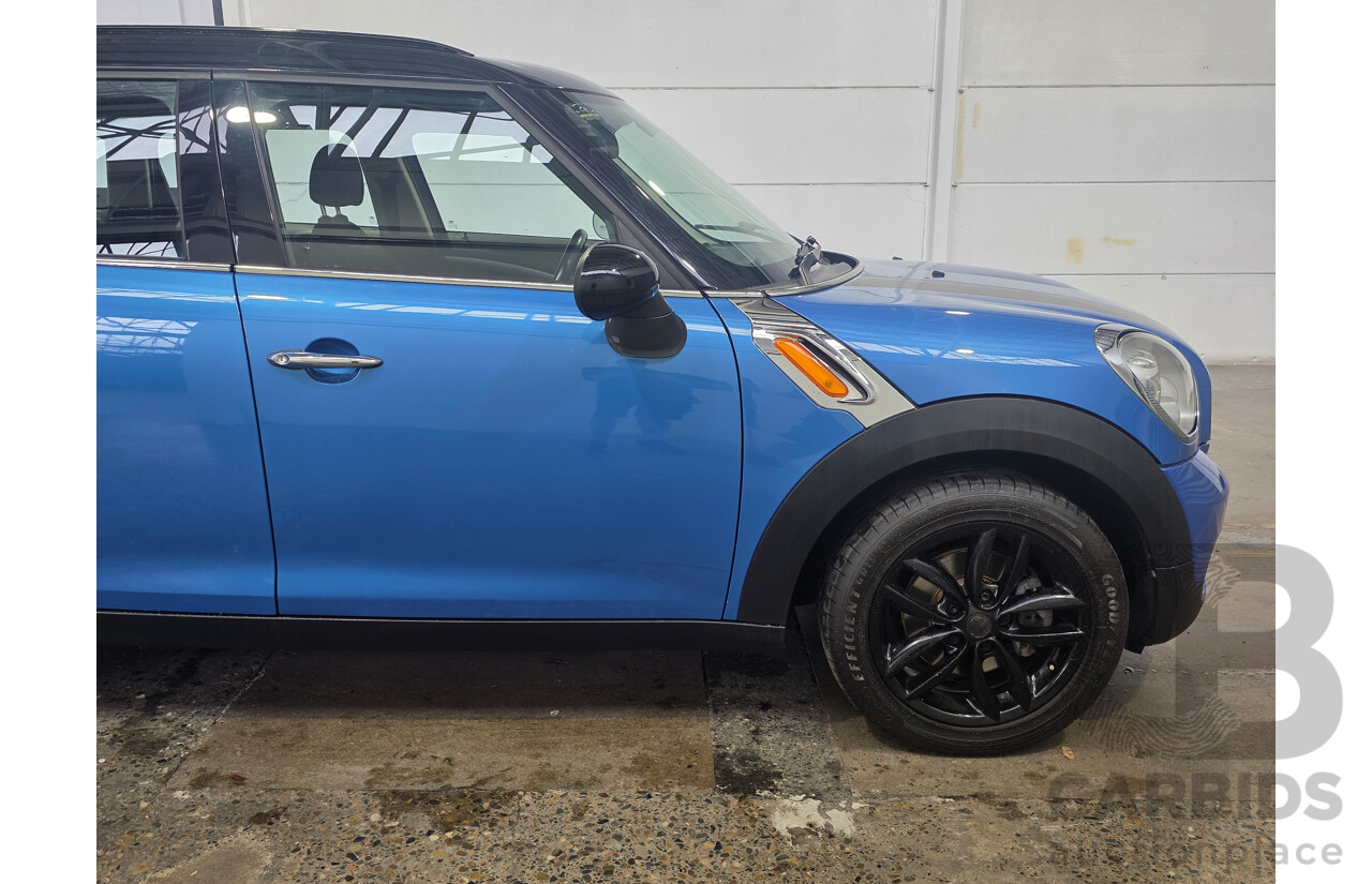 2/2012 Mini Cooper Countryman R60 MY12 4d Wagon True Blue Metallic 1.6L