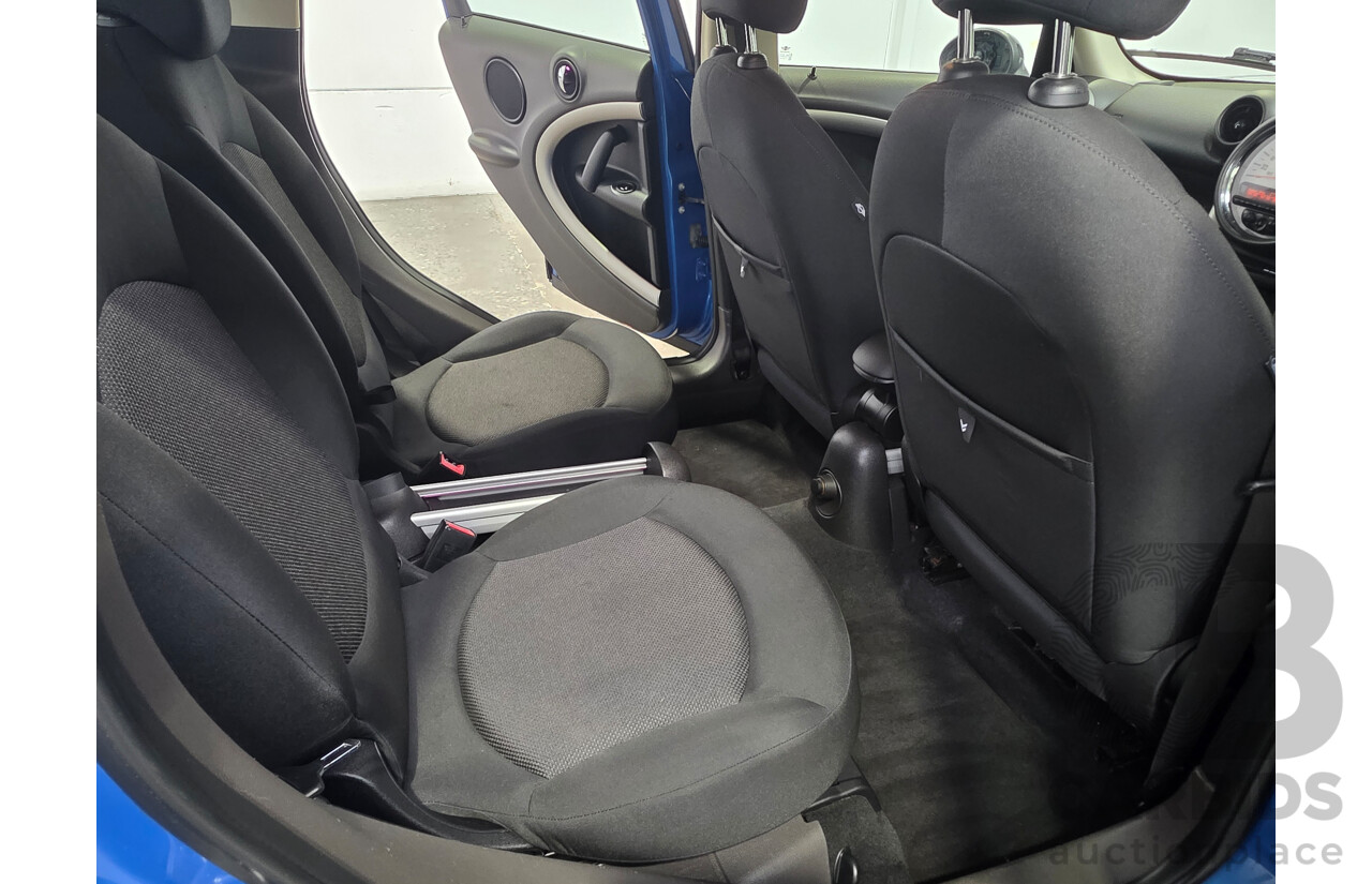 2/2012 Mini Cooper Countryman R60 MY12 4d Wagon True Blue Metallic 1.6L