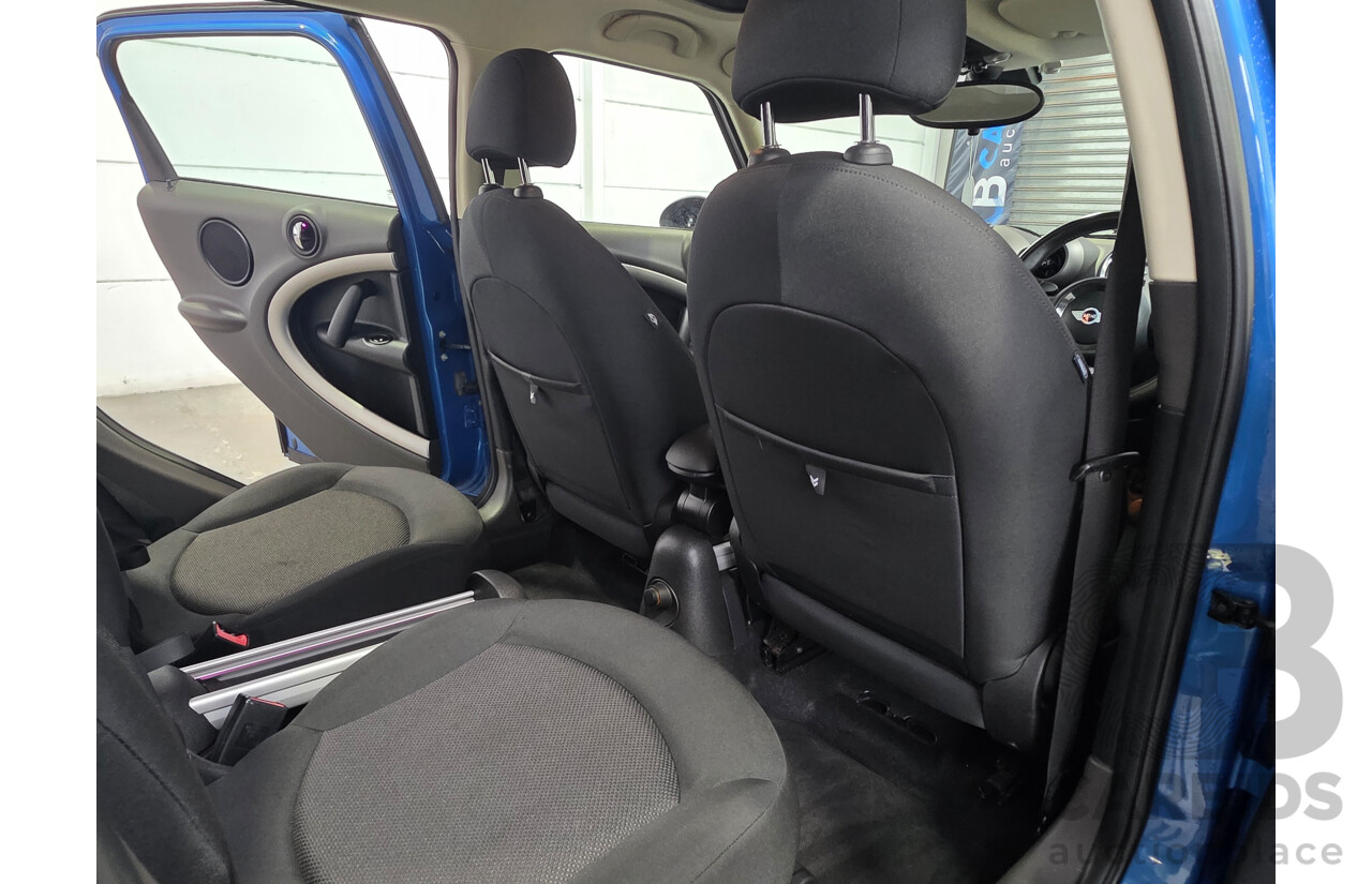 2/2012 Mini Cooper Countryman R60 MY12 4d Wagon True Blue Metallic 1.6L