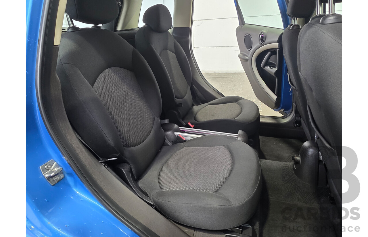 2/2012 Mini Cooper Countryman R60 MY12 4d Wagon True Blue Metallic 1.6L