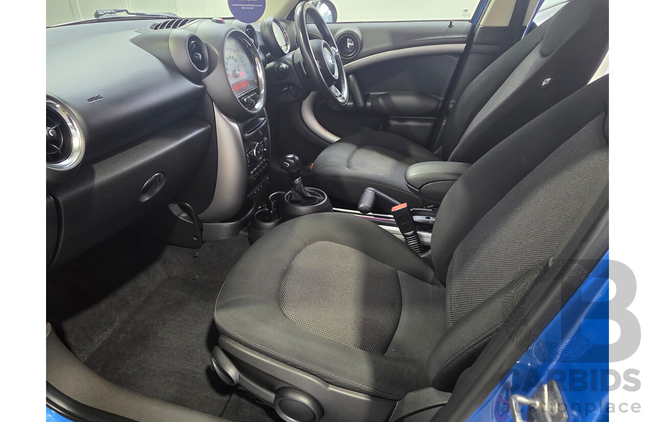2/2012 Mini Cooper Countryman R60 MY12 4d Wagon True Blue Metallic 1.6L