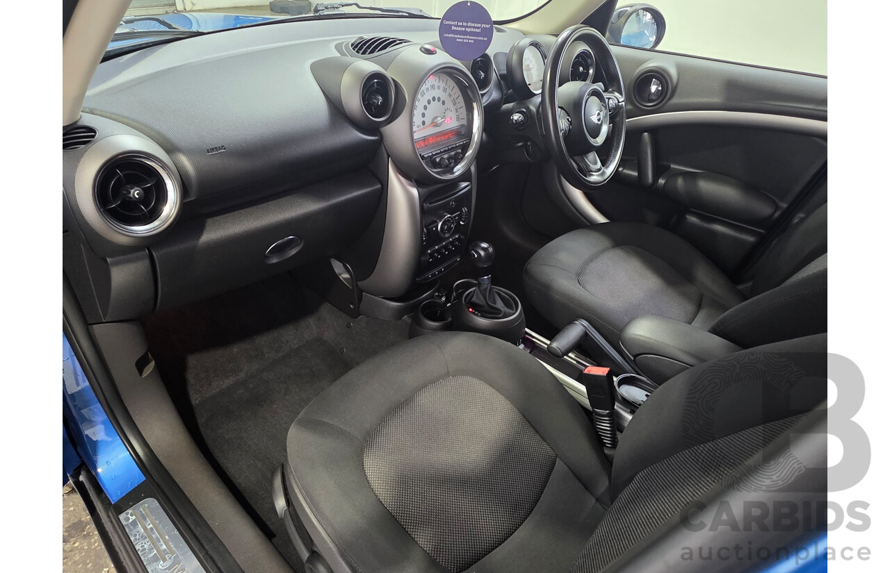 2/2012 Mini Cooper Countryman R60 MY12 4d Wagon True Blue Metallic 1.6L