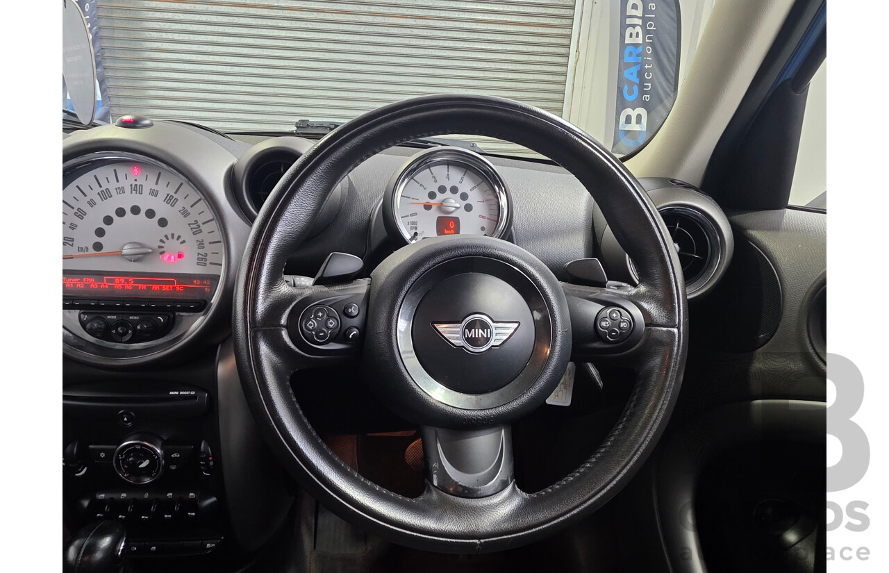 2/2012 Mini Cooper Countryman R60 MY12 4d Wagon True Blue Metallic 1.6L