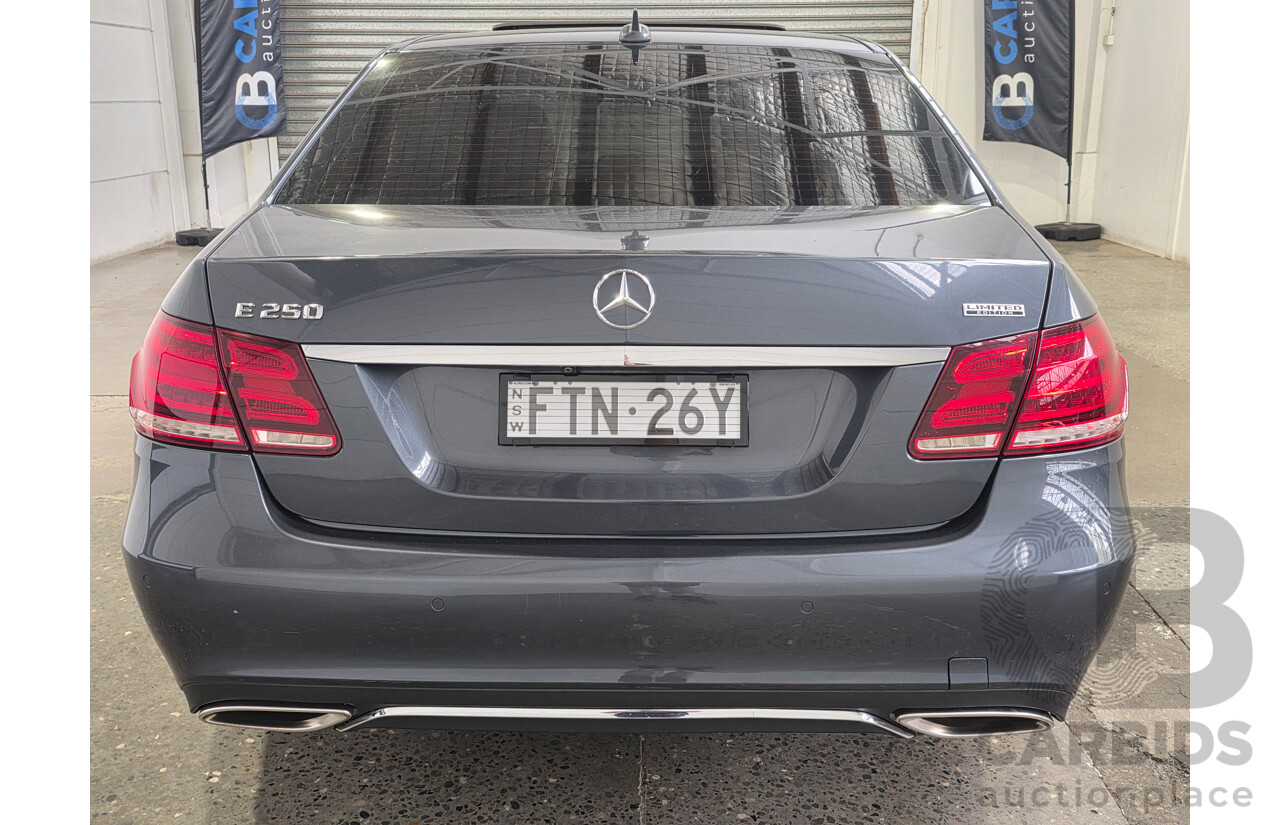 07/2014 Mercedes-Benz E250 W212 MY14 4d Sedan Tenorite Grey Metallic Turbo 2.0L