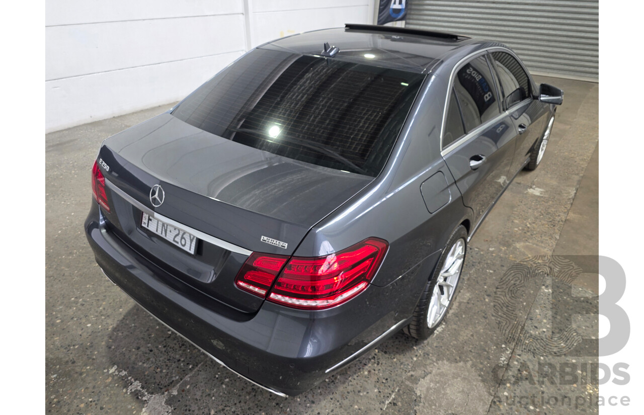 07/2014 Mercedes-Benz E250 W212 MY14 4d Sedan Tenorite Grey Metallic Turbo 2.0L