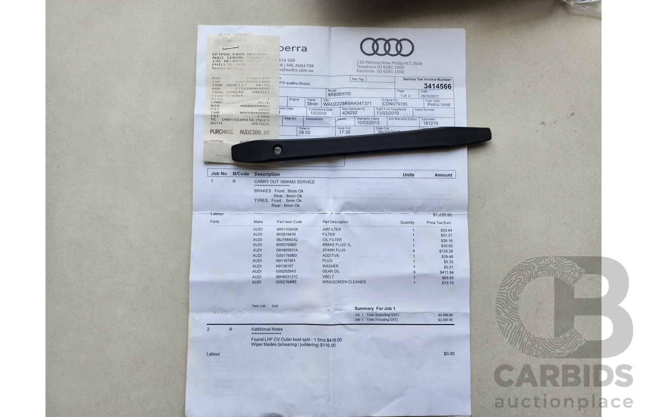01/2010 Audi Q5 2.0 TFSI Quattro 8R MY10 4d Wagon Silver 2.0L