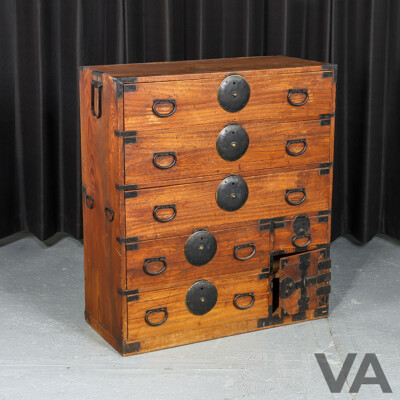 Antique Japanese Isho Tansu Chest