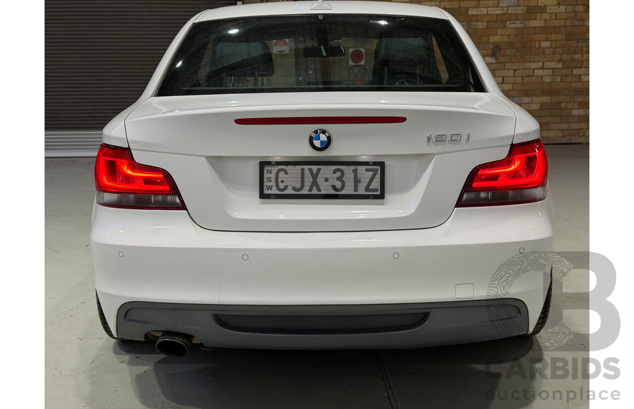 01/2013 BMW 120i  E82 MY12 Update 2d Coupe Alpine White Turbo Petrol 2.0L