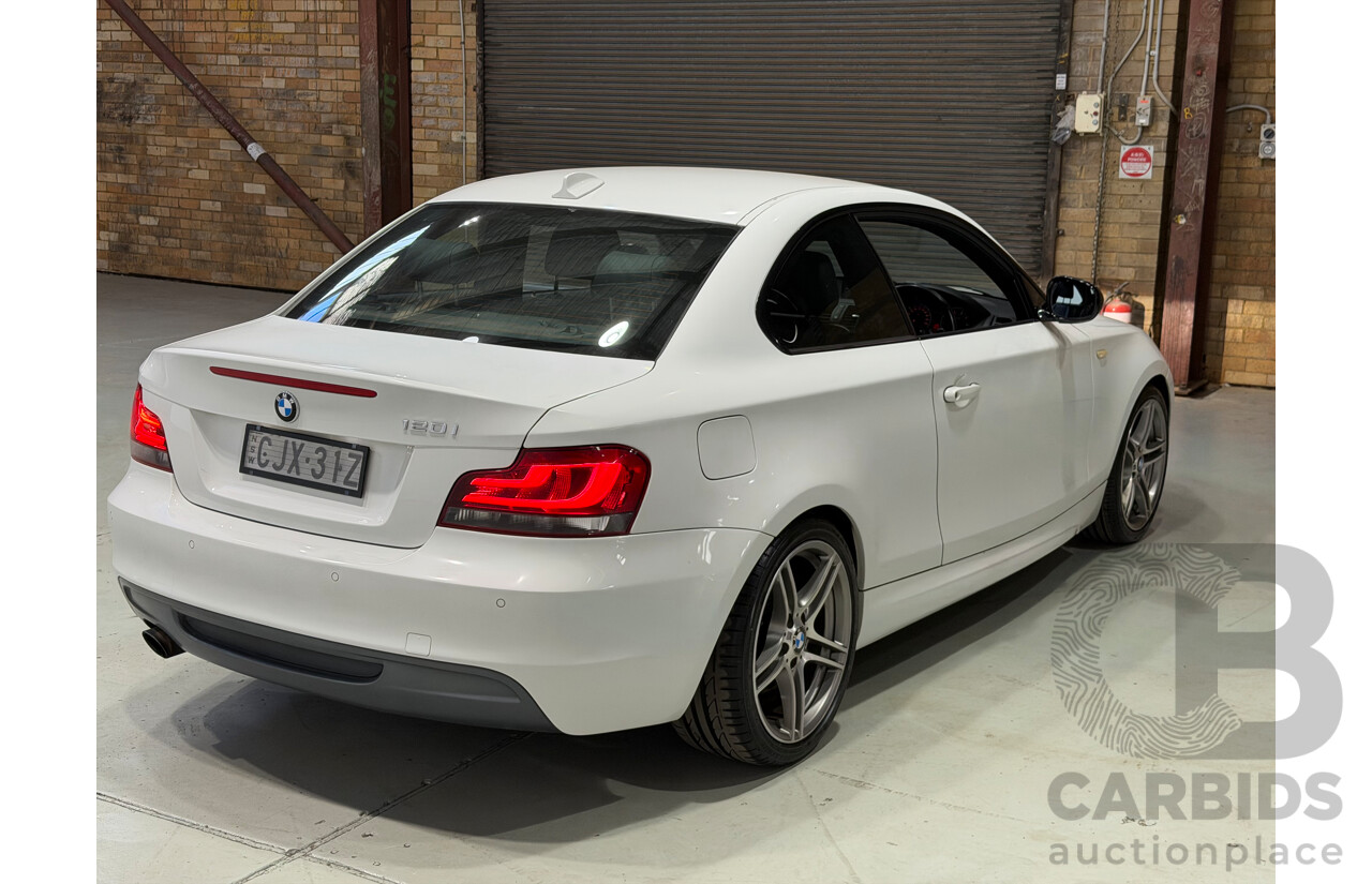 01/2013 BMW 120i  E82 MY12 Update 2d Coupe Alpine White Turbo Petrol 2.0L