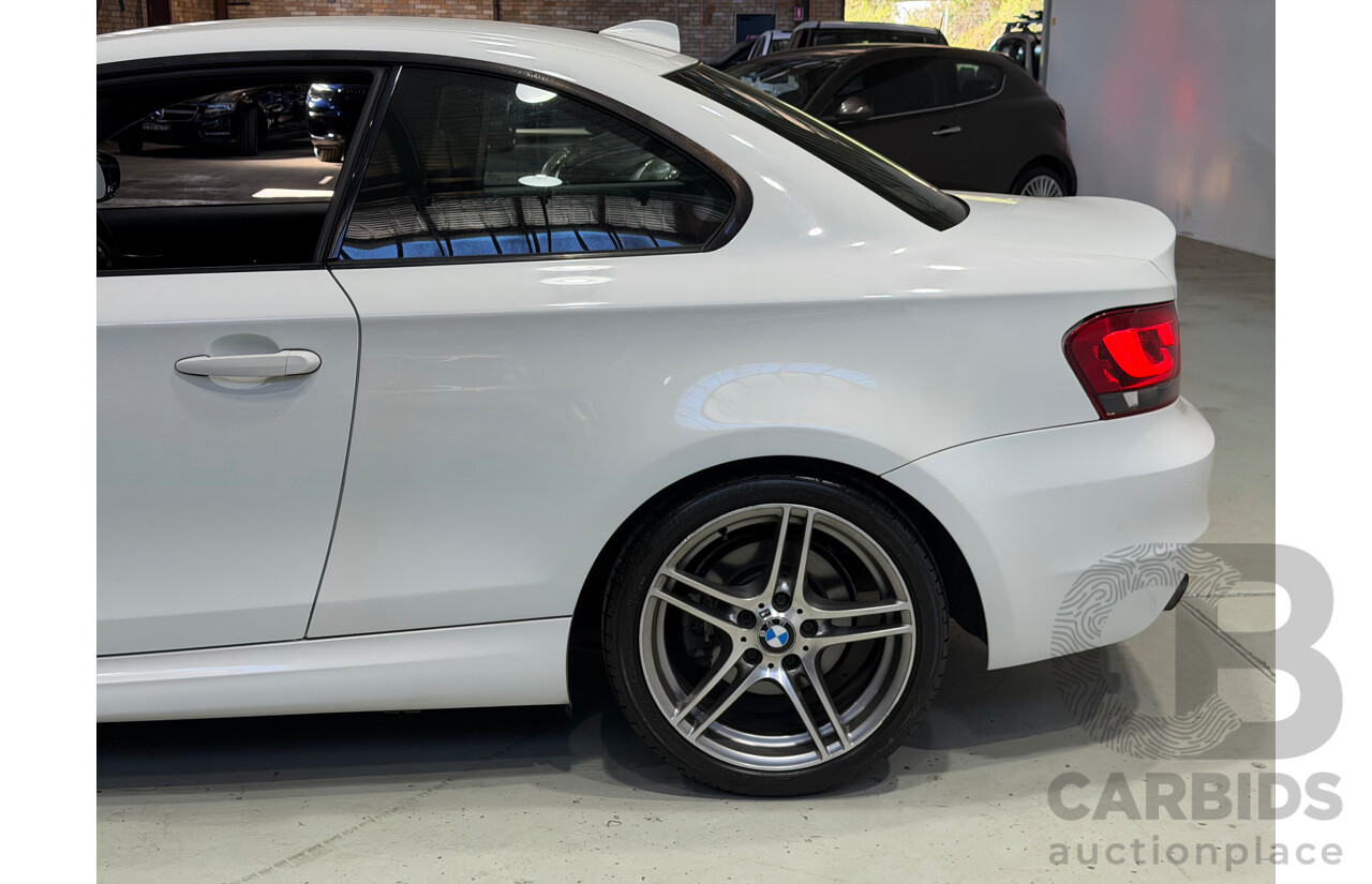 01/2013 BMW 120i  E82 MY12 Update 2d Coupe Alpine White Turbo Petrol 2.0L