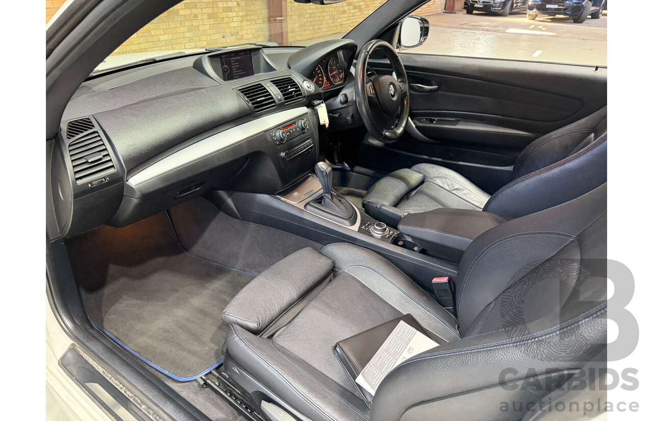 01/2013 BMW 120i  E82 MY12 Update 2d Coupe Alpine White Turbo Petrol 2.0L