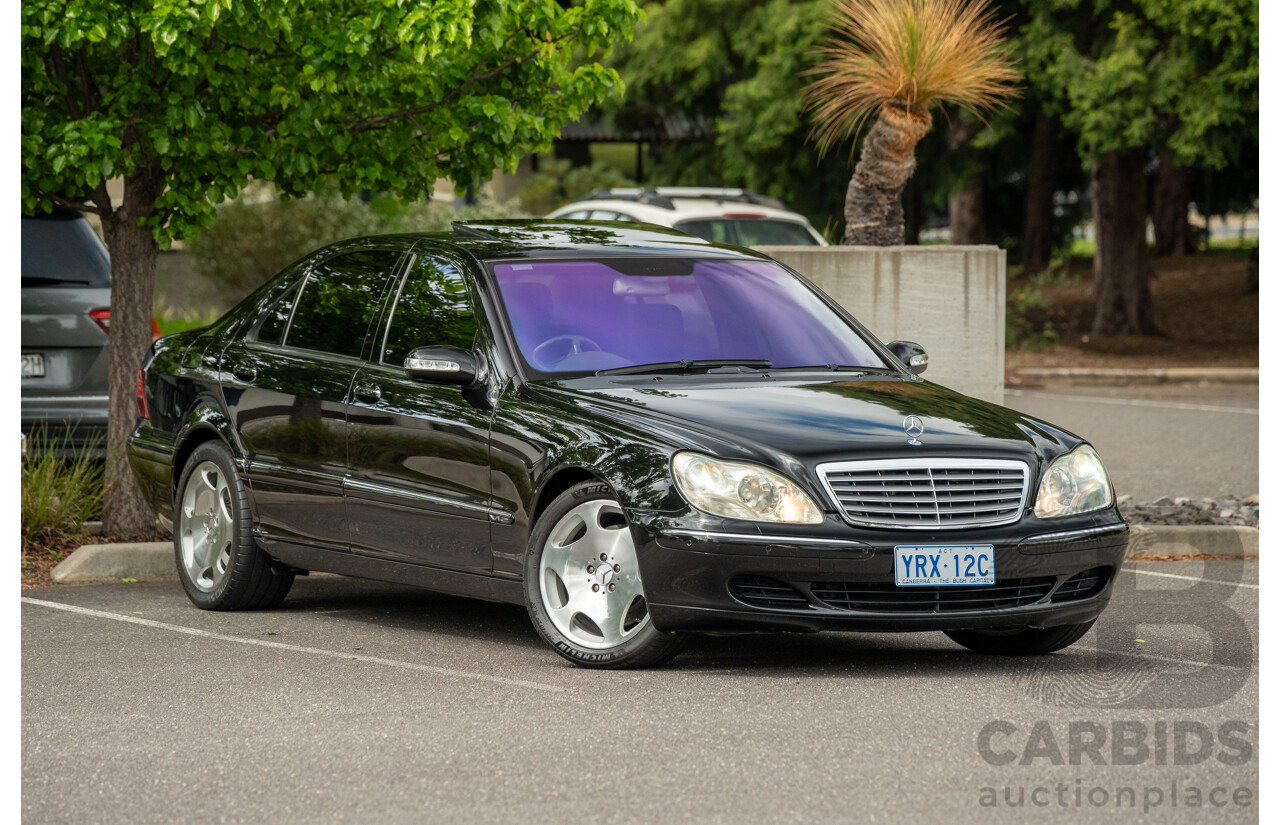 4/2003 Mercedes Benz S600L W220 4d Sedan Obsidian Black Metallic Twin Turbo V12 5.5L