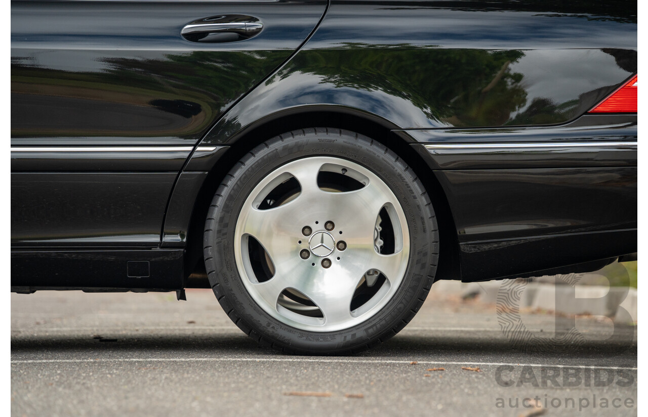 4/2003 Mercedes Benz S600L W220 4d Sedan Obsidian Black Metallic Twin Turbo V12 5.5L