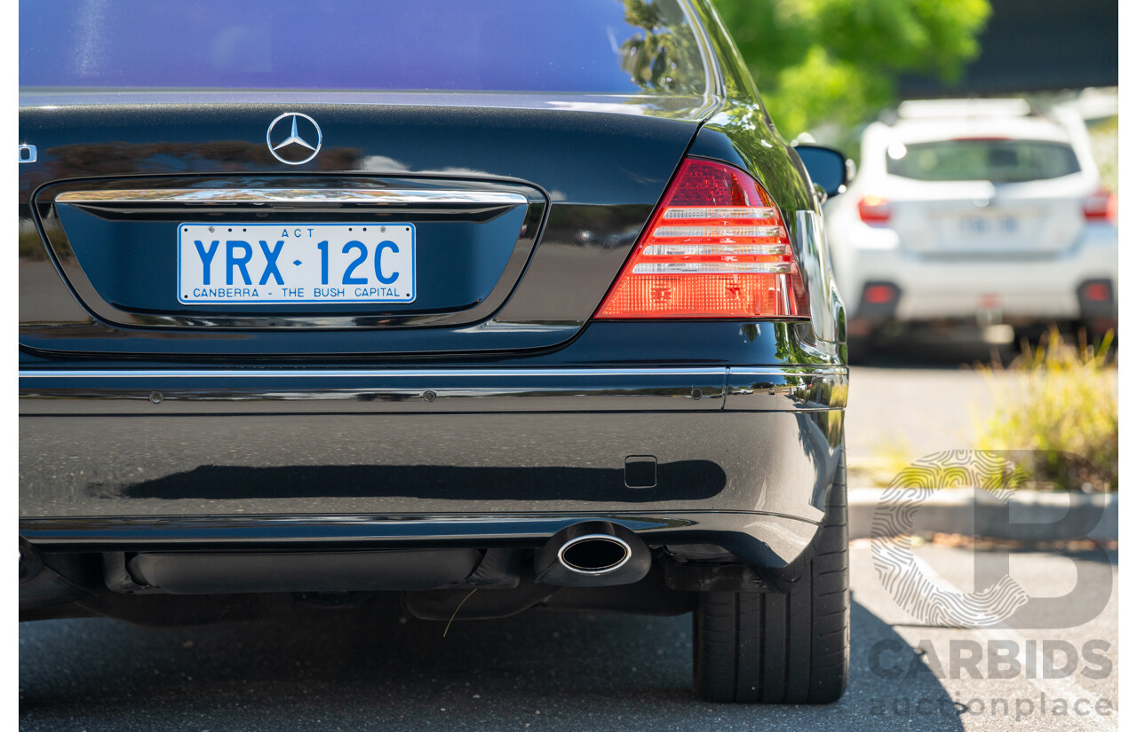 4/2003 Mercedes Benz S600L W220 4d Sedan Obsidian Black Metallic Twin Turbo V12 5.5L