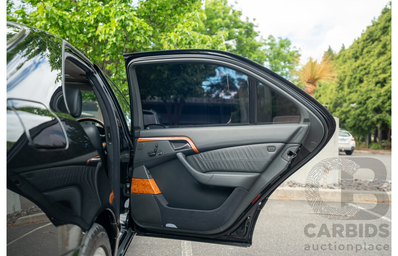 4/2003 Mercedes Benz S600L W220 4d Sedan Obsidian Black Metallic Twin Turbo V12 5.5L