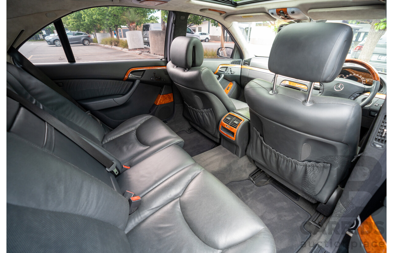 4/2003 Mercedes Benz S600L W220 4d Sedan Obsidian Black Metallic Twin Turbo V12 5.5L