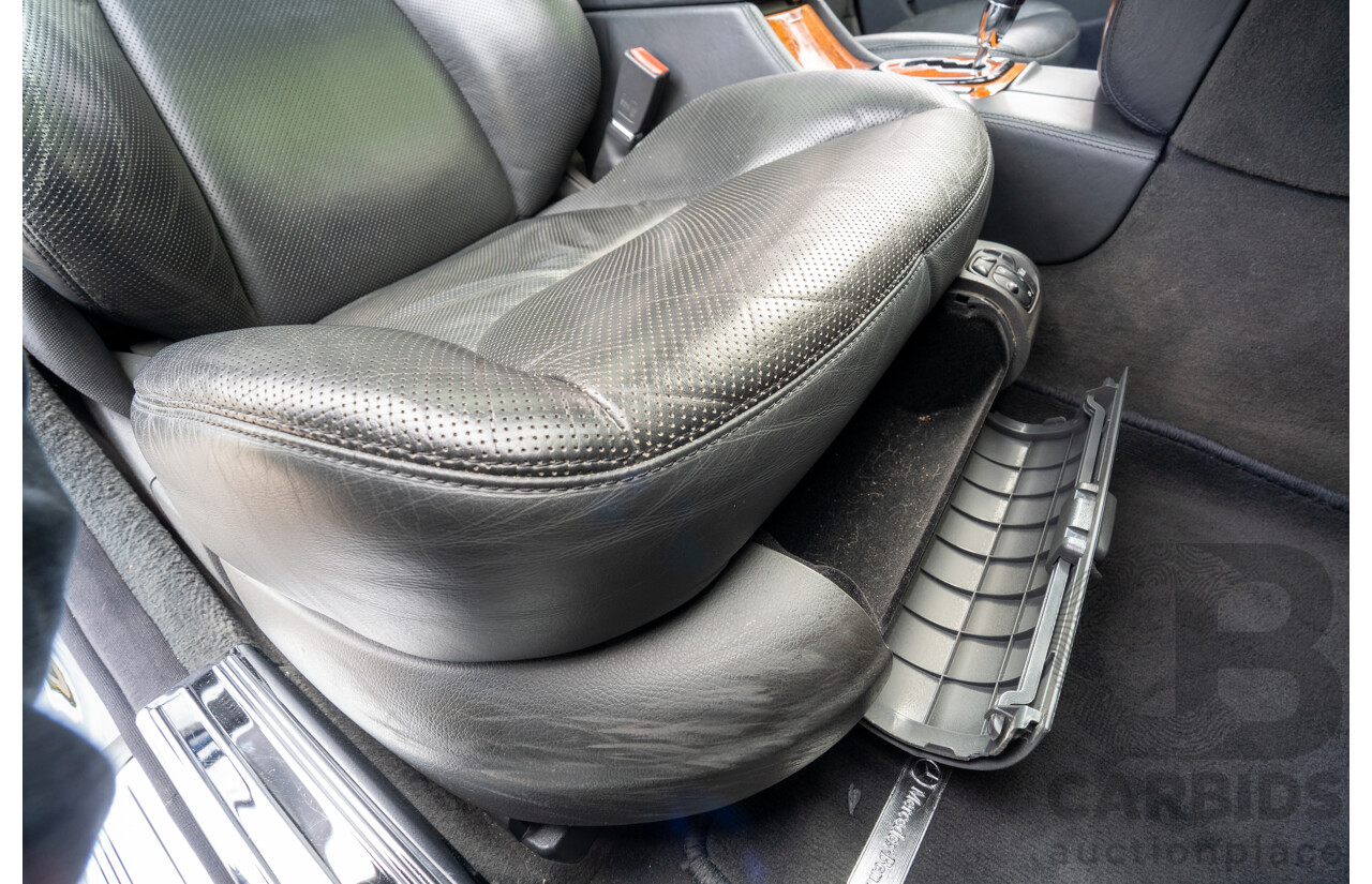 4/2003 Mercedes Benz S600L W220 4d Sedan Obsidian Black Metallic Twin Turbo V12 5.5L