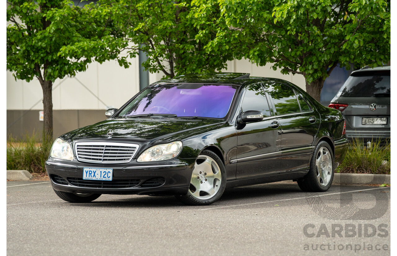 4/2003 Mercedes Benz S600L W220 4d Sedan Obsidian Black Metallic Twin Turbo V12 5.5L