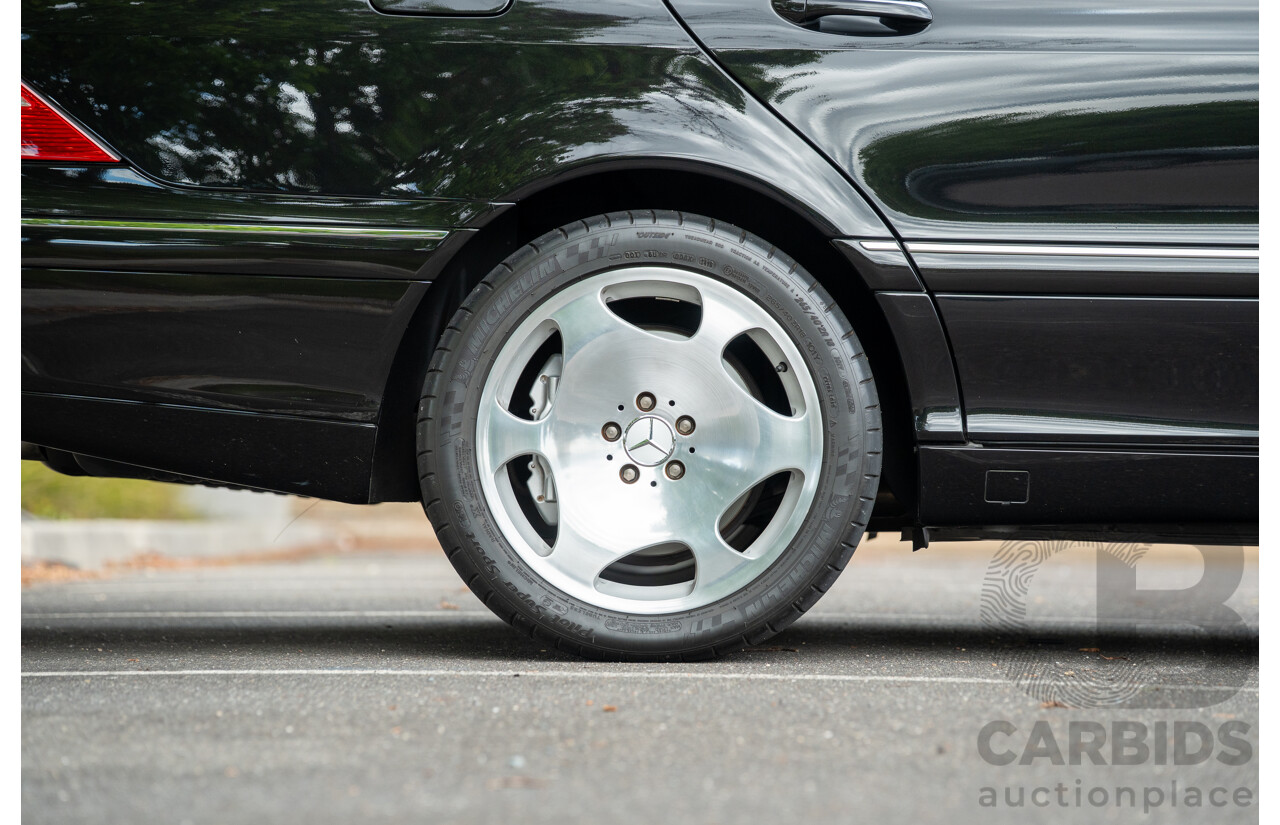 4/2003 Mercedes Benz S600L W220 4d Sedan Obsidian Black Metallic Twin Turbo V12 5.5L